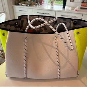 Haute shore neon neoprene tote bag. Brand new with tags.